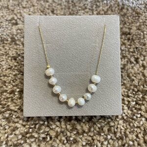 Fresh Water Pearls Stainless Steel Gold Chain Bracelet